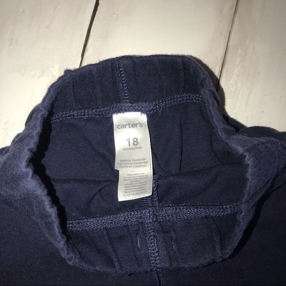 18 month Carter’s blue stripe onesie elephant pant lot - Picture 4 of 12